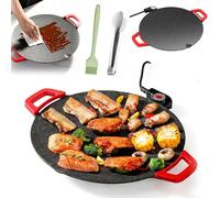 Non-Stick Electric Indoor Grill Pan, 2026 Upgraded Electric Indoor Smokeless Non-stick Grill Pan, Indoors Smokeless Grills for Kitchen, Compact & Versatile Cooking for Steaks, Pancakes (14.17in)