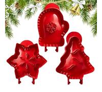 Non Stick Hand Pie Molds - 3 pièces Reusable Dough Press Tools, Small Pastry Dumpling Maker, Durable Baking Supplies | Great for Kitchen Use Halloween Christmas Fall Holiday Thanksgiving Cookie Making