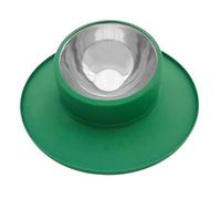Non-Tip Pet Bowl, Spill-Proof Cat Water Bowl, 11.02x11.02x3.35 inches, Green/Yellow Easy to Clean Silicone Stainless Steel, Portable Non-Skid Dog Water and Food for Puppies