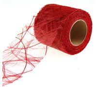 Non-tissé 8cm 25m rouge - Ruban décoratif non tissé pour Noël, chemin de table, Saint-Valentin, cadeaux