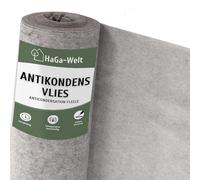 Non-tissé anti-condensation HaGa 95g/m² 50m x 1,2m autocollant pour tôle trapézoïdale, tôle d'aluminium, tôle de toit - protection efficace contre l'humidité et la condensation