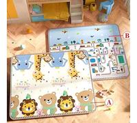 Non Toxique Épais 1cm Epe Bébé Activité Gymnase Bébé Ramper Tapis De Jeu Tapis Pliant Tapis Bébé Jeu Tapis Pour Enfants Tapis De Sécurité-180x150x0.5cm-Clair