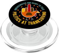 Non vacciné et prêt à Parler de Politique à Thanksgiving PopSockets PopGrip pour MagSafe