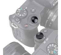 Non-vissé Soft Déclencheur pour Fuji GFX50S GFX50R X-S10 X-H1 X-T100 X-A5 X-A3 X-A10 X-A20 X-T1 XF10 X70 Appareil Photo avec Plat Bouton d'obturation (Convexe & Concave Surface Kit Noir)