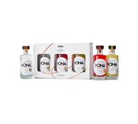 NONA Coffret Dégustation 3x20cl | Spiritueux sans alcool: June, Spritz & Ginger | Avec livret de recettes | Idéal à offrir ou découvrir | 0% vol | Coffret premium aux 3 saveurs uniques