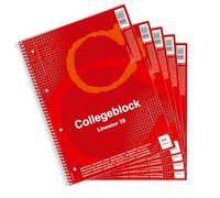 NoName 11149457 Lot de 5 cahiers à spirales A4 quadrillé