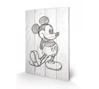 Noname Disney - Mickey Mouse Black / White - Impression Sur Bois 40x59cm