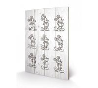 Noname Disney - Mickey Mouse Multi Black / White - Impression Sur Bois 40x59c