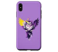 Nonbinary Owl Bird Enby NB Pride Flag Colors Tattoo Style Coque pour iPhone XS Max