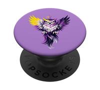 Nonbinary Owl Bird Enby NB Pride Flag Colors Tattoo Style PopSockets PopGrip Adhésif