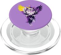 Nonbinary Owl Bird Enby NB Pride Flag Colors Tattoo Style PopSockets PopGrip pour MagSafe