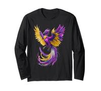 Nonbinary Phoenix Bird Enby Pride Flag Rising From Ashes Manche Longue