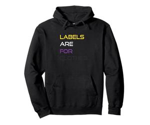 Nonbinary Pride Labels are for Clothes Non-Binary Flag Sweat à Capuche