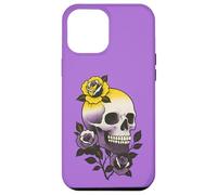 Nonbinary Skull Enby Pride Colors Roses Floral Vintage Coque pour iPhone 12 Pro Max