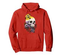 Nonbinary Skull Enby Pride Colors Roses Floral Vintage Sweat à Capuche
