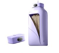 NONCHI Sèche-Linge Portable, Machine À Séchoir Pliable Électrique 600W Portable pour Les Appartements, Dortoir, Voyager, RV, Fonction De Réglage du Temps Et Lumière LED, avec Sac De Sécheuse,Violet