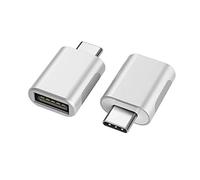 Nonda Adaptateur USB C vers USB (Paquet de 2), Adaptateur USB-C vers USB 3.0, Compatible avec MacBook Pro, Air, iPad Pro 2020 (Argent)