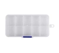 NONDK 1-10 compartiments Boîte de rangement en plastique transparent pour épingle/perle//outils petits accessoires