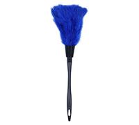 NONDK 1 Pc Plumeau De Dinde À La Mode avec Poignée en Plastique Noir Outil De Nettoyage (Bleu) 35Cm