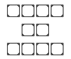 NONDK 10Pcs 120Mm Anti-Vibration Silicon Fan Gasket Fan Shock Pad pour PC Computer Case Fan