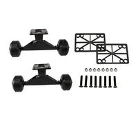 NONDK 2 Ensembles de Roues de Planche à roulettes en Alliage D'Aluminium Camions de Planche à roulettes en Caoutchouc PièCes de Longboard à Quatre Roues Mini Cruiser, Noir