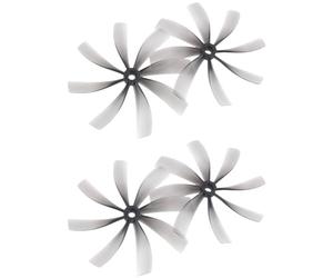 NONDK 2 paires d'hélices de 3,5 pouces 89 mm x 8 mm Hélice PC 8 pales pour drones avec conduits RC FPV Freestyle
