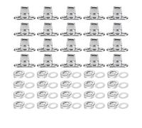 NONDK 20 Ensembles D'Attaches à Verrouillage par Torsion de Qualité Marine, Œillet et Goujon à Bouton Tournant, pour Boutons Tournants de Fixation en Toile, Installation Facile et