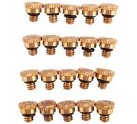 NONDK 20 PièCes SéRies Buses de Brouillard en Laiton pour SystèMe de Refroidissement 0,012 Pouce (0,3 Mm) Arroseurs de Buse de PulvéRisation D'Eau de Refroidissement de Brouillard