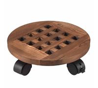 NONDK 25 CM Pot de Fleur en Bois Plateau Amovible Porte-Plantes Support Base avec Roues Planteur Fleurs DéMéNageur Chariot Plaque