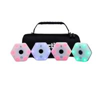 NONDK 4 Pièces D'Entraînement de Réaction, Appareil D'Entraînement de Réponse D'Agilité, LED Clignotante, Transport Facile pour Le Basket-Ball, Le Football