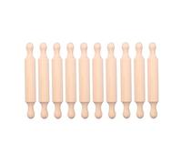 NONDK 7 Pouces Mini Rouleau à Pâtisserie en Bois Long Cuisine Cuisson Rouleau à Pâte pour Enfants Fondant Pâtisserie Pizza Artisanat 10Pcs