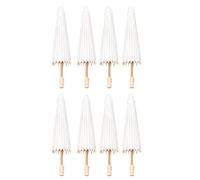 NONDK 8 Pièces Parasol en Papier Parapluie de Mariage Faveur de Fête 30 cm Parapluies en Bambou pour Centres de Table de Douche Nuptiale Accessoires Photo
