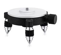 NONDK Adaptateur de Niveau Réglable à 360° Base Rotative Adaptateur de Base Noir Adaptateur de Base en Plastique pour Connecteur de Trépied de Niveau Base Pivotante Support de Réglage Fin