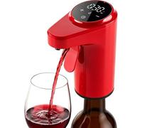 NONDK Aérateur Distributeur de Vin Électrique Rouge - Versement 1-999 ML | Contrôle précis du versement 1-999 ml, affichage clair et mémoire du dernier réglage pour un service et régulier.