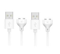 NONDK Câble de Chargeur USB DC Magnétique 2 Pièces, Cordon de Charge de 0,8 M pour Masseur, Brosses à Dents Électriques, Montre pour Enfants, Nettoyant pour le