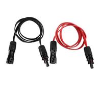 NONDK Câble D'Extension Solaire avec Connecteur 2 Pièces 1M 4mm2 1500V/50A Câble Solaire PV Photovoltaïque Câbles Solaires Flexibles Plats