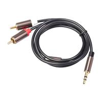 NONDK Câble Rca Hifi StéRéO 3.5Mm à 2Rca Câble Audio Aux Rca Jack 3.5 Y SéParateur Convient pour Amplificateurs Audio Voiture Aux TéLéPhone Portable, 510501
