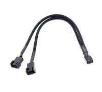 NONDK Câble Tressé 1 à 2 Voies Y Splitter 3/4 Broches PWM Connecteur Mâle Ventilateur Ordinateur PC Adaptateur D'Extension de Ventilateur Câble