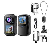 NONDK Caméra Thumb 5K Caméra d'action 5K Caméra d'action Anti-Vibration Caméra d'action WiFi Zoom 5X Écran Tactile Caméra de Vlog Caméra Corporelle en Extérieur Enregistreur Vidéo de Poche pour Vélo