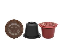 NONDK Capsule de café réutilisable rechargeable de 3 pièces pour machine à café capsule réutilisable recharge capsule vide