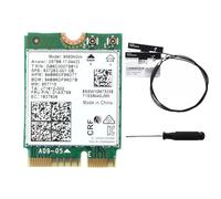 NONDK Carte WiFi 9560NGW + 2xantenna 1730Mbps sans 9560AC Double Bande 2,4G 5G BT5.0 802.11ac M.2 CNVI 9560ngw Carte sans