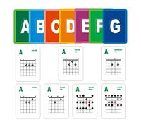 NONDK Cartes d'apprentissage d'accords et échelles de guitare, 49 cartes flash pour guitare acoustique et électrique pour apprendre, pratiquer, enseigner