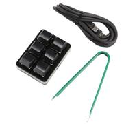 NONDK Clavier à accès direct personnalisable à 6 touches Mini Clavier Copier et Coller Clavier de mot de passe à 1 touche Noir