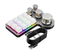 NONDK Clavier Macro personnalisé 12 touches 4 boutons Mini USB Clavier mécanique Programmation Macro Clavier de