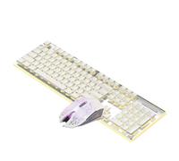 NONDK Clavier mécanique avec câble et souris Clavier silencieux LED pour jeux résistant à l' pour sports électroniques et utilisation au bureau