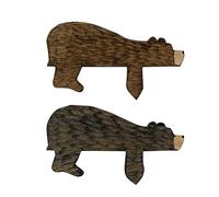 NONDK Décoration Sculptée en Bois pour Porte en Forme de Tête d'ours - Statue d'art en Bois pour Étagère - Ornements Mignons d'ours pour et la Chambre à Coucher.