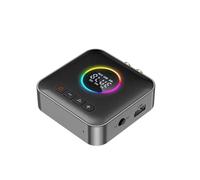NONDK Émetteur Modulateur FM Récepteur 3.5MM AUX Stéréo Musique Bluetooth 6.0 Transceiver Affichage LED avec Microphone