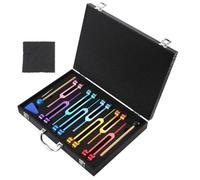 NONDK Ensemble de Diapasons de Guérison Colorful Chakras Instruments de Percussion Portables pour la Méditation