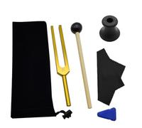 NONDK Ensemble de Diapasons de Réglage RE 417 HZ, de Réglage pour la Guérison des Chakras, Alliage D'Aluminium Doré pour une Parfaite Harmonie Du Corps, de L' et de L'Âme.