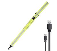 NONDK ÉQuipement de Marche à Ceinture RéFléChissante LED, LumièRe de SéCurité pour Les Marcheurs la Nuit, éQuipement de Course RéFléChissant Rechargeable de SéCurité, Vert